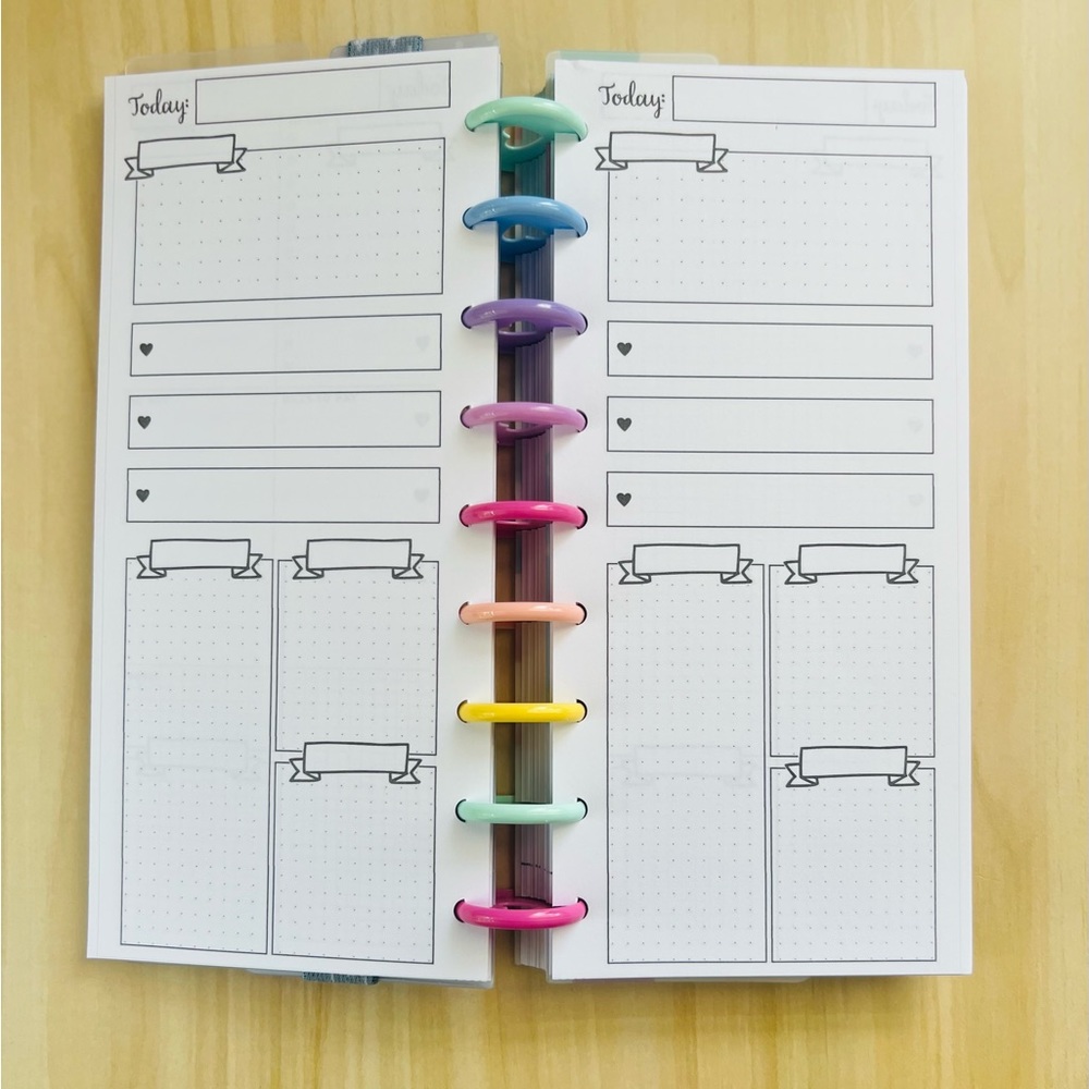 Skinny classic happy planner size daily layout  inserts